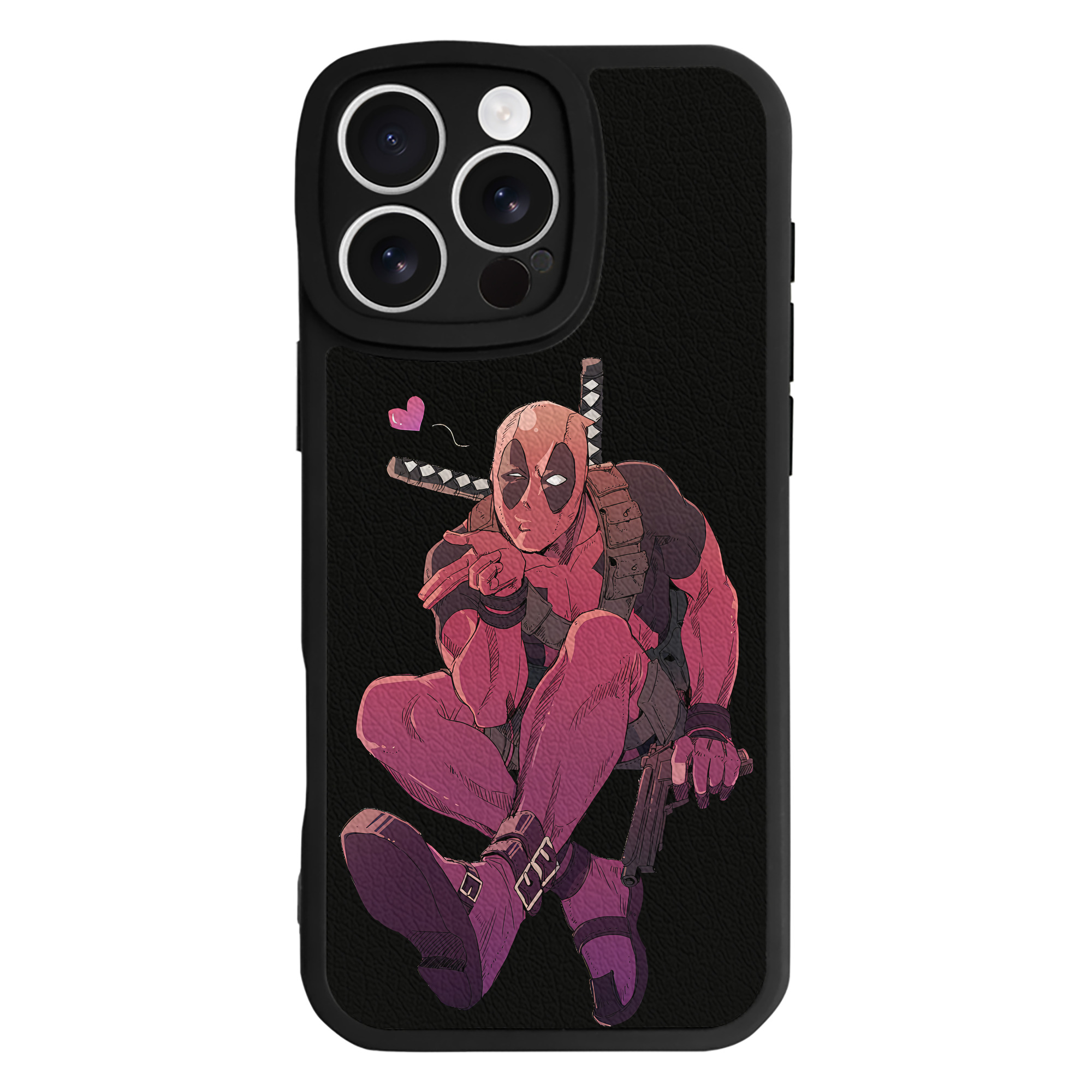 Deadpool デッドプール 【iPhone 16シリーズ対応】シリコンスマホケース（レザー調） 材質：シリコン